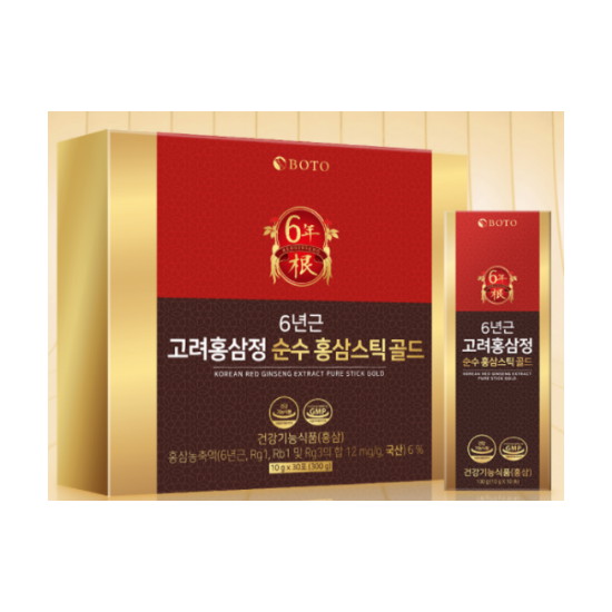 6년근 고려홍삼정 순수 홍삼스틱 골드 10g 30포