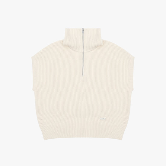 드루 하프집업 오버핏 울 베스트 DF44KP02_IV