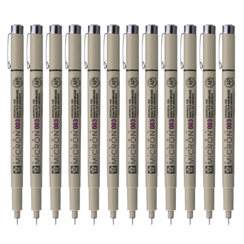 사쿠라 피그마 마이크론 003 젤잉크펜 0.15mm (12개)