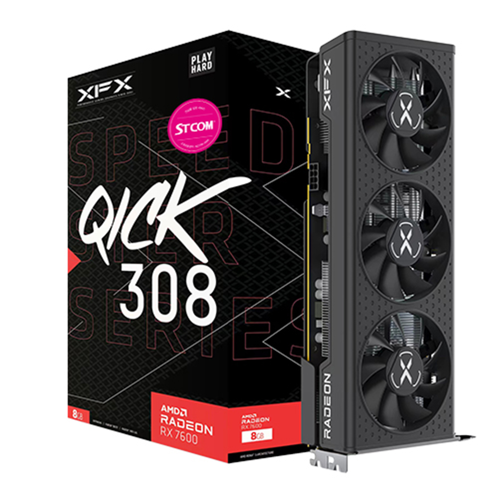 XFX �󵥿� RX 7600 QICK 308 BLACK D6 8GB