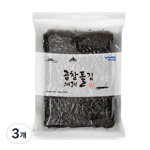 곱창 재래 돌김 100p 3개 180g