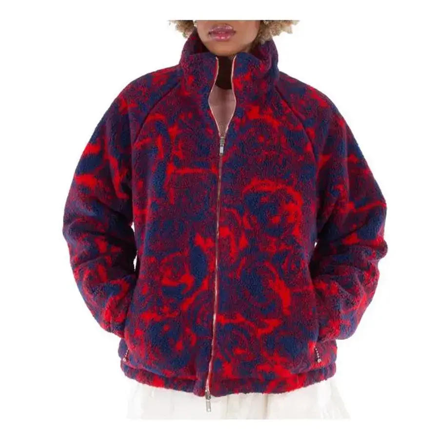  버버리 우먼 Rose-Print 플리스 리버서블 자켓 Brand Size 2 US 0 8077415 1083154