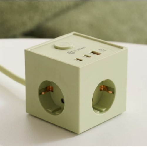 오지렌 3구 16A USB C타입 큐브 멀티탭 (1.5m)_이미지