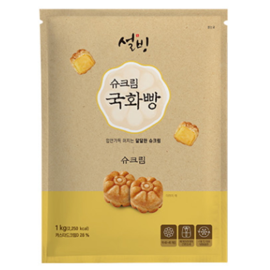 설빙 추억의 국화빵 슈크림 1kg (1개)_이미지