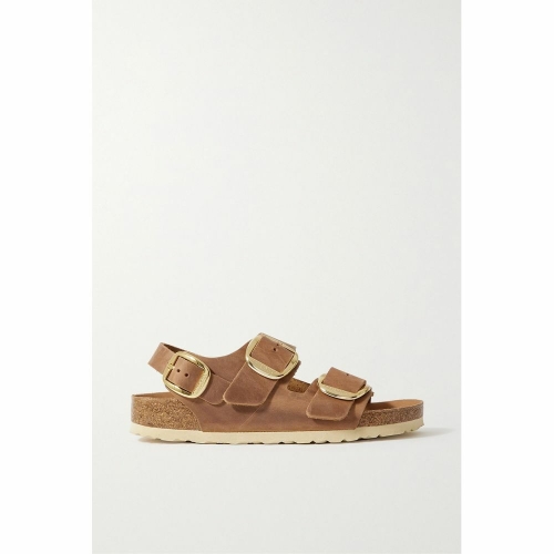 버켄스탁 여성 Milano leather sandals 플랫 샌들 1024067COGNAC HEX_이미지