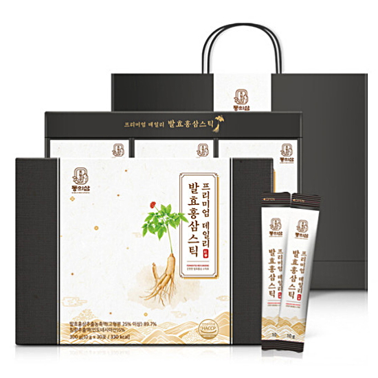 동의삼 프리미엄 데일리 발효홍삼스틱 10g 30포 (1개)_이미지