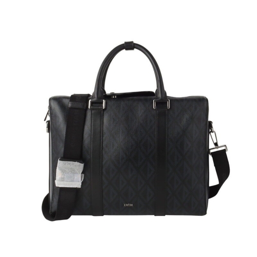 크리스찬디올 빈티지 명품 1ADBR088C 링고 블랙 CD 다이아몬드 캔버스 서류가방 인보_이미지