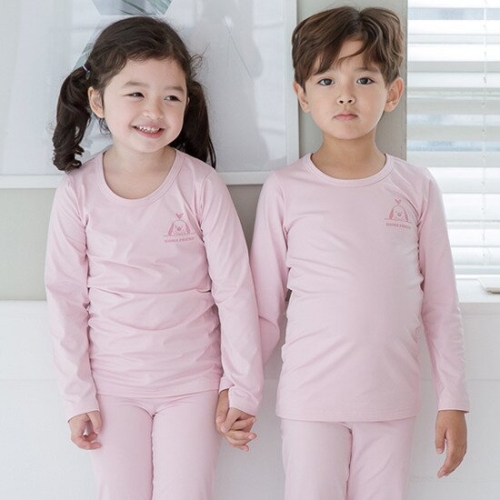 꼬마친구 퍼피핑크 주니어 발열기모내의