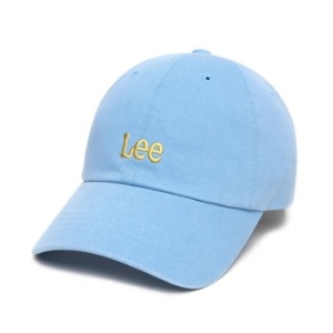 LEE 스몰 트위치 로고 코튼 커브 볼캡 LE2501CA01LB