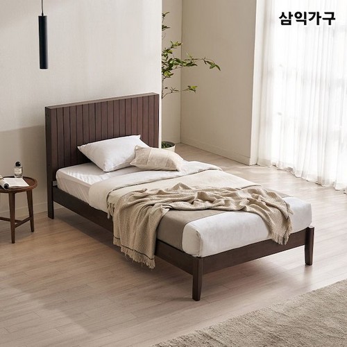 삼익가구 모네어 호텔 원목 침대 SS (양모라텍스7존독립)_이미지
