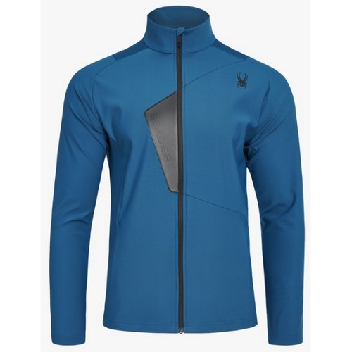 스파이더 액티브 라이프 프론트 레터링 집업 재킷 SPHPCNFT112M (TUQ, 터콰이즈)_이미지