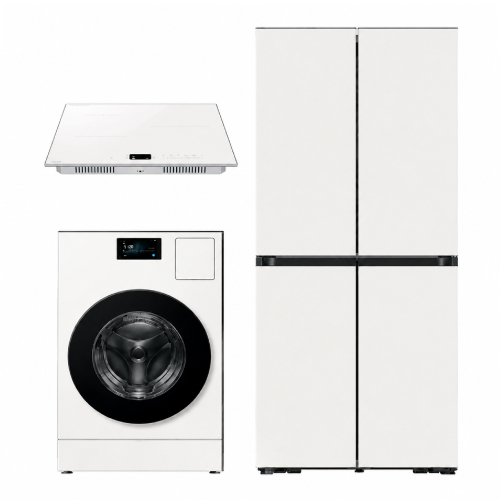 삼성전자 비스포크 AI 콤보 WD90H25BHY + 냉장고 RM70F91R1A + 인덕션 CC80H63S1HS