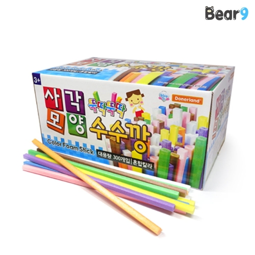 도너랜드 수수깡 사각모양 벌크형 300개입