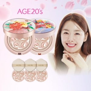 애경 에이지투웨니스 에센스 커버 팩트 플로라 14g (본품2개+리필3개)