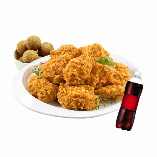 BHC ㅤ후라이드 치킨 + 치즈볼 + 콜라 1.25L_이미지