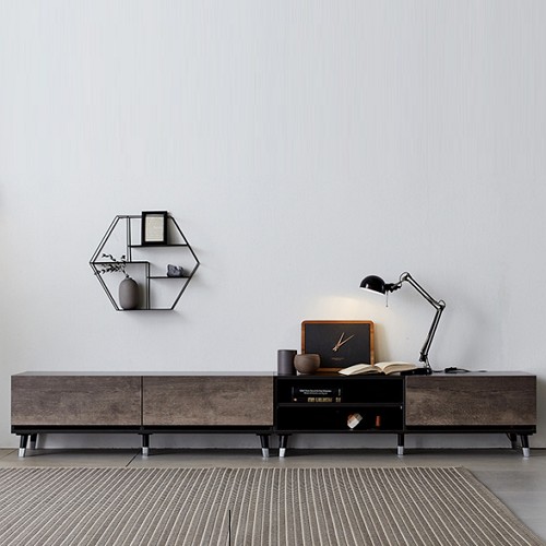 나무뜰 켄트 선반형 거실장세트 2400_이미지