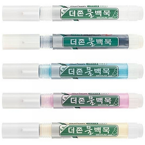 문화 더존 물백묵 펜 (4개)
