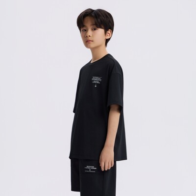 내셔널지오그래픽 키즈 K262UTS912 냉감 ESG 그래픽 반팔 티셔츠-2 CARBON BLACK_이미지