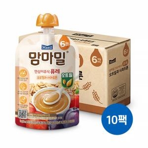 매일유업 맘마밀 퓨레 오트밀과 사과프룬 100g (10개)_이미지