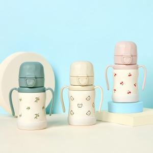 그로미미 원터치 스테인리스 빨대컵 200ml (1개)_이미지