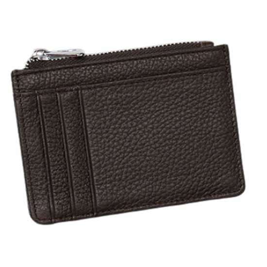 블루마운트 가죽 지퍼형 카드지갑 CPZ8860F (다크브라운)_이미지