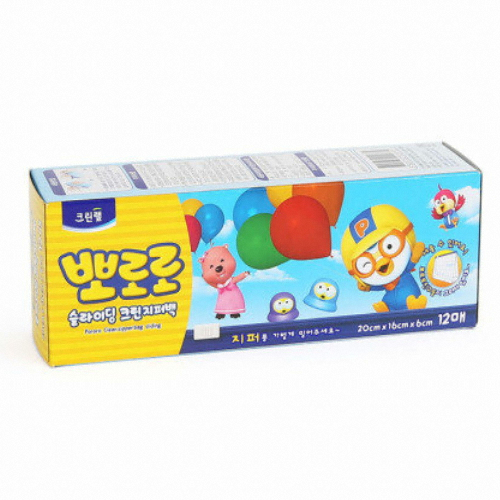 크린랲  뽀로로 크린지퍼백 20x16cm (소) 12매