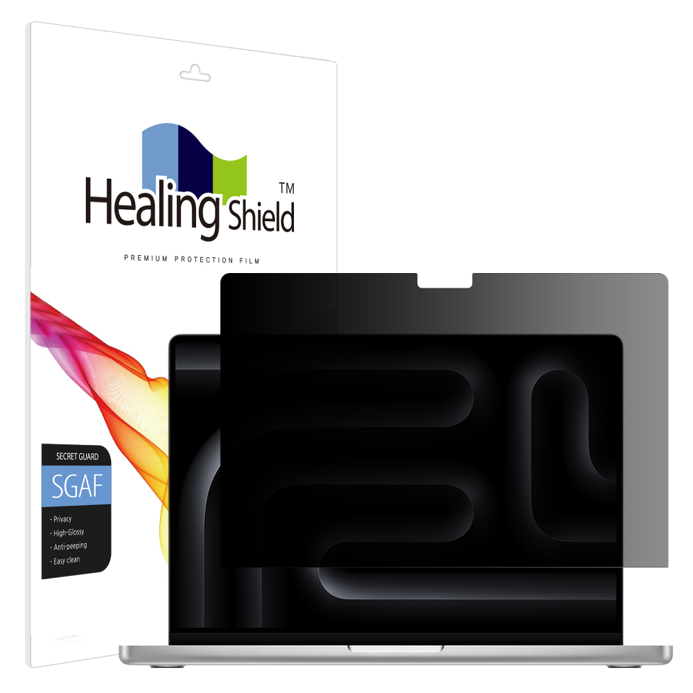 폰트리 힐링쉴드 애플 2025 맥북프로14 M5 프라이버시 고광택 사생활 보호필름