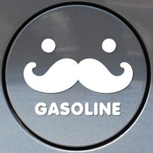 제제데코 자동차스티커 주유구 수염가솔린 (화이트)_이미지