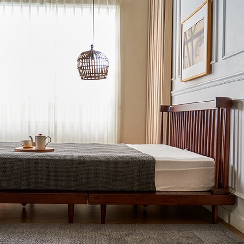 에보니아 미네르바 장미목 원목침대 K (양면본넬)_이미지