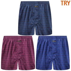 TRY 남자 80수 최고급 순면 트렁크 팬티 3매입 FR1K3