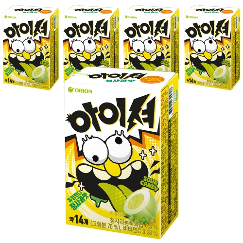 오리온 아이셔 츄잉캔디 청사과맛 42g