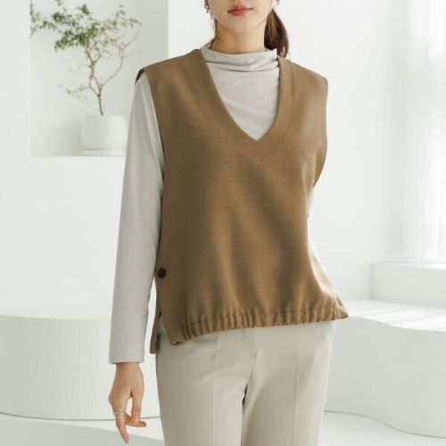 데드라 88size 셀즈로옆버튼조끼 봄VER VEE1003_DC