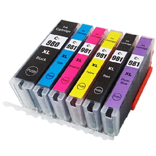 호환 PGI-980XL PGBK, CLI-981XL BK, CLI-981XL C, CLI-981XL M, CLI-981XL Y, CLI-981XL PB 6색 세트