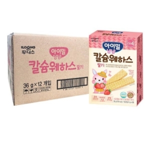 일동후디스 칼슘 웨하스 딸기 36g (12개)_이미지