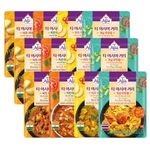 샘표식품 티아시아키친 비프 마살라 커리3개 + 치킨 마크니 커리3개 + 게살 푸팟퐁 커리3개