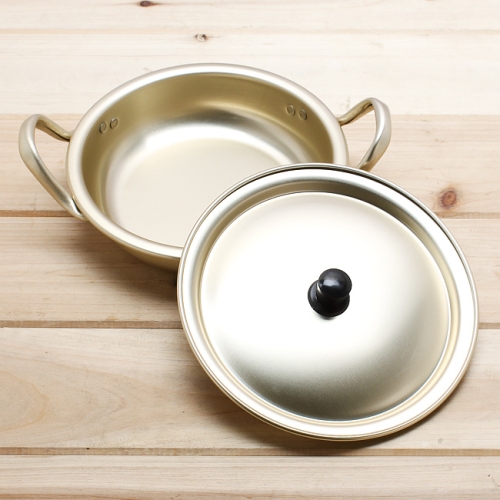 롯데 전골 양은냄비 18cm /찌개냄비 라면냄비 황냄비_이미지