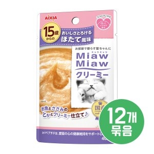 아이시아 먀우먀우 크리미 파우치 가리비맛 40g[12개]