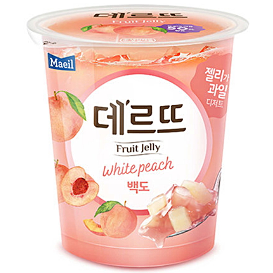 매일유업 데르뜨 떠먹는 젤리 백도 130g (12개)_이미지