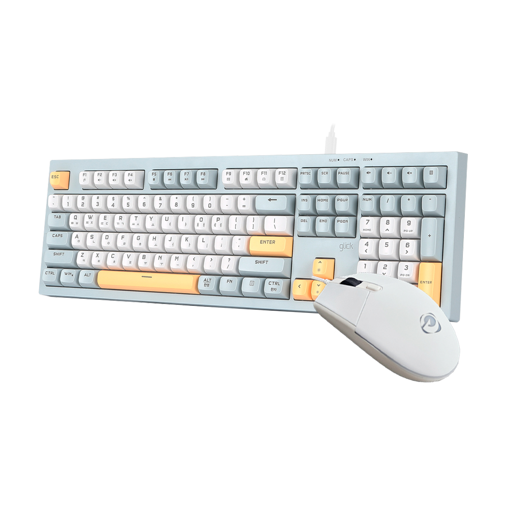 지클릭커 OFFICEPRO OPS50 사일런스 M 250 키보드 마우스 세트 (Navyblue)_이미지