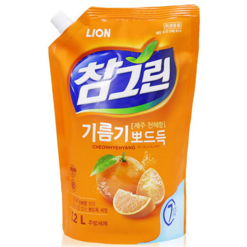 참그린 기름기 뽀드득 천혜향 리필 1.2L (10개)_이미지