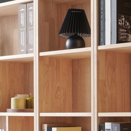 해오름가구 버플리 로제 고무나무 원목 도어형 6단 책장 600_이미지