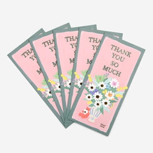 현금봉투 젤리베어 Thank you 5매 1세트 땡큐 용돈 감사 생신 돈봉투