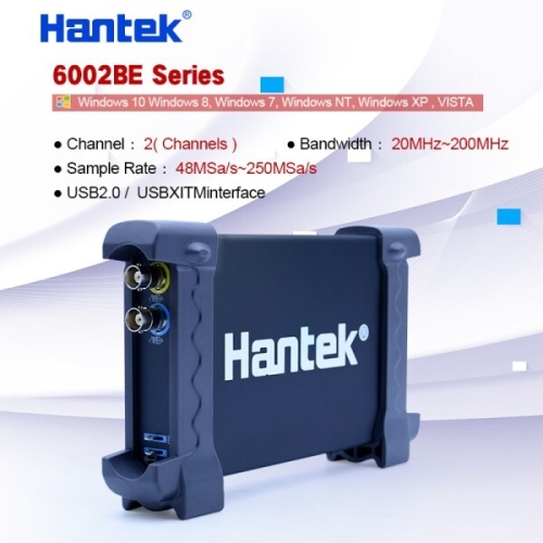 로스코 Hantek 6052BE 2CH USB 가상 오실 프 20MHZ-200MHZ FFT 스펙트럼 분석 보조 개발_이미지