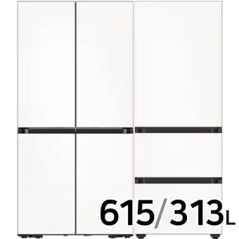 삼성전자 비스포크 키친핏 새틴 RF60DB9KF1AP+ <b>RQ33DB74C1AP</b> (화이트)