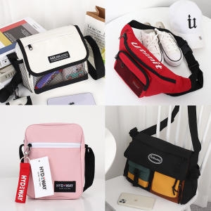 슈프림 남녀공용 슬링백 크로스백 메신저백 힙색 학생 여행용 가방_이미지