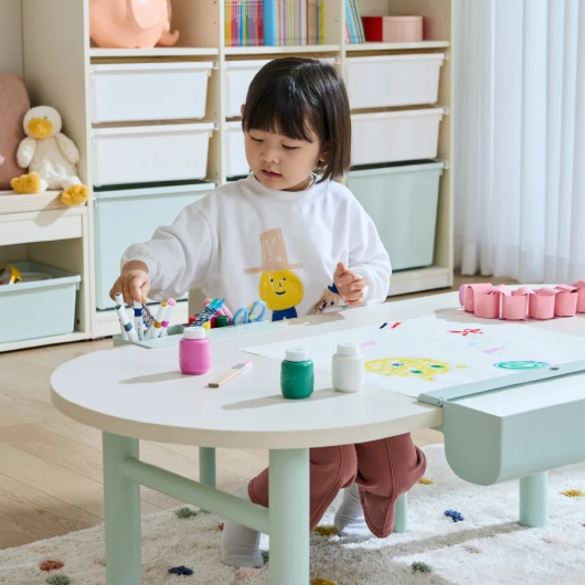 한샘 샘키즈 키즈테이블 라운드형 (1200x600)_이미지