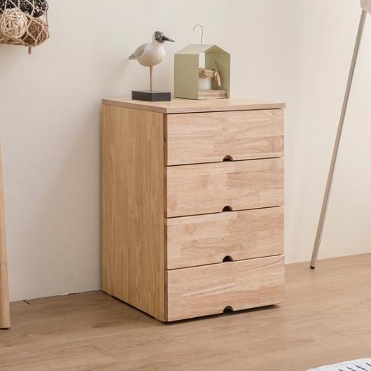 셀레스타 미니원목 4단 고무나무 서랍장 400