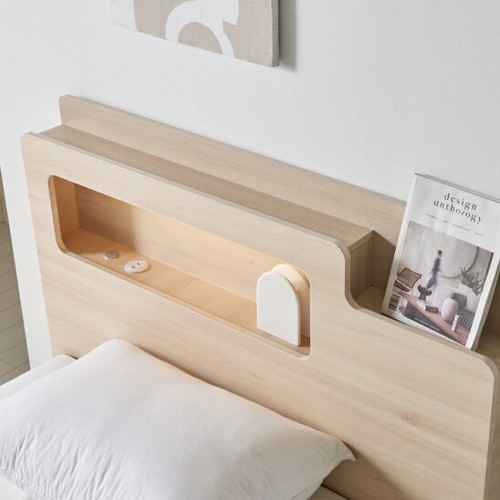 BIF보루네오 루미나 평상형 수납 LED침대 SS (투인스본넬)_이미지