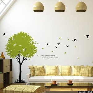 사랑에 빠진것처럼 월데코스티커-라이트올리브