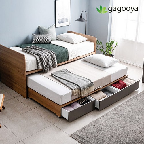가구야 라온 서랍형 슬라이딩 2단침대 (본넬스프링)_이미지
